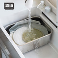 【日本霜山】304不鏽鋼水槽用防滑洗碗盆/洗菜籃_2