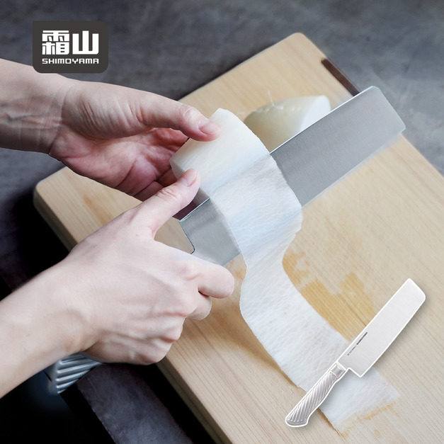 【日本霜山】一體成形不鏽鋼菜切刀-30cm