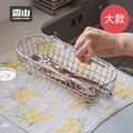 【日本霜山】廚房用304不鏽鋼置物籃/收納籃-大款