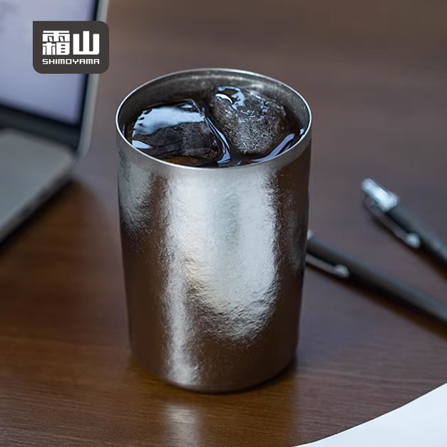 【日本霜山】純鈦雙層保溫保冷杯/水杯/茶杯-305ml