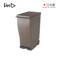 【日本岩谷Iwatani】kcud 日製純色曲線長型腳踏垃圾桶(附輪)-33L-多色可選_3