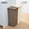 【日本岩谷Iwatani】kcud 日製方型彈蓋垃圾桶(附輪)-24L-多色可選