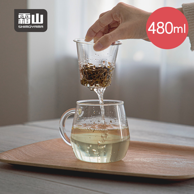 【日本霜山】耐熱玻璃茶壺/泡茶壺(附濾網)-510ml