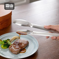 【日本霜山】一體成形304不鏽鋼料理夾/餐夾(附孔)-24cm_2
