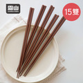 【日本霜山】莫蘭迪色系防滑六角抗菌筷-5雙入X3包-多色可選_2