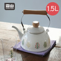 【日本霜山】北歐森林印花琺瑯茶壺/水壺-1.5L_2