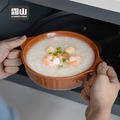 【日本霜山】雙耳陶瓷烤盤/焗烤盤/麥片碗-14cm-多色可選_3