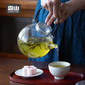 【日本霜山】復古風黃銅握柄耐熱玻璃茶壺-1L_3