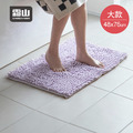 【日本霜山】雪尼爾加厚防滑吸水地墊/浴室腳踏墊-48x76cm-多色可選