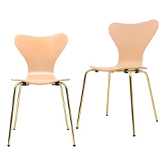 水蜜桃流線曲木餐椅(2入)