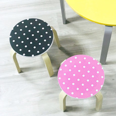 萌系圓圈圈兒童曲木椅凳(兩款任選)
