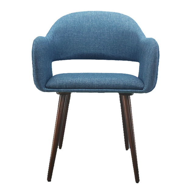 復刻藍實木腳沙發布曲木椅