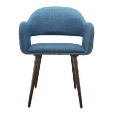 復刻藍實木腳沙發布曲木椅