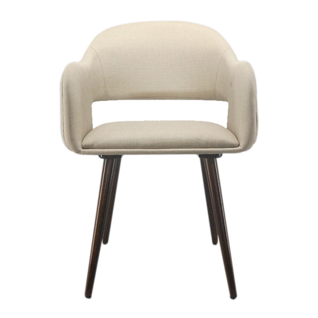 銀灰白實木腳沙發布曲木椅