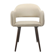 銀灰白實木腳沙發布曲木椅