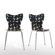 黑花瓣造型椅－#30105