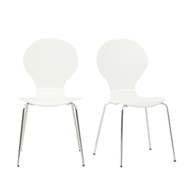 白色經典曲木餐椅(2入)