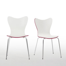 日曬緋紅造型曲木餐椅(2入)