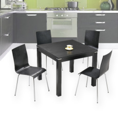 水曲柳木紋方型餐桌