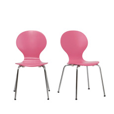 桃粉紅兒童學習遊戲椅(2入)