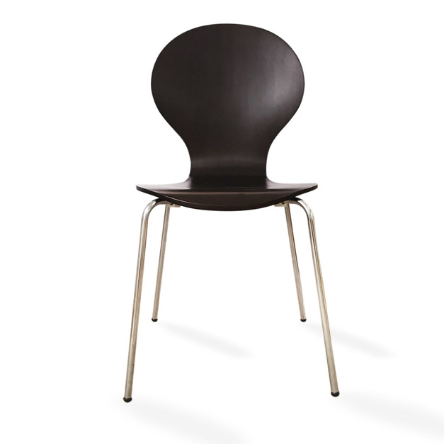 深咖啡色經典曲木餐椅(2入)