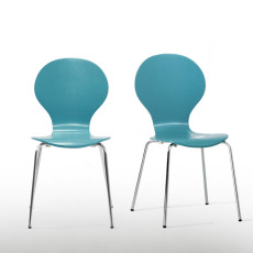 土耳其藍經典曲木餐椅(2入)