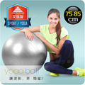 【aroose 艾瑞斯】75~85cm 防爆瑜珈韻律健身球(銀灰色-送打氣筒)