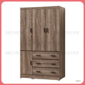 灰橡色4x7尺衣櫃〈Q577878-1〉