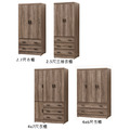 灰橡色4x7尺衣櫃〈Q577878-1〉_1