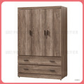 灰橡色4x6尺衣櫃〈Q577878-4〉