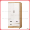 橡木白3x6尺衣櫃〈Q577876-2〉