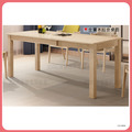 洗白色全實木6尺伸縮餐桌〈Q546B515-01 〉