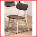 洗白色咖啡布餐椅〈Q546B517-03 〉