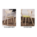 洗白色綠布餐椅〈Q546B518-06 〉_1
