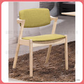 洗白色綠布餐椅〈Q546B515-05 〉