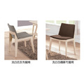 洗白色咖啡布餐椅〈Q546B514-02〉_1