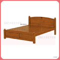 柚木色5尺雙人床〈Q589146-02〉