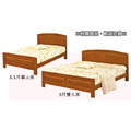 柚木色5尺雙人床〈Q589146-04〉_1