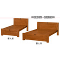 柚木色3.5尺單人床〈Q589145-01〉_2