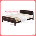 胡桃色5尺雙人床〈Q589146-06〉