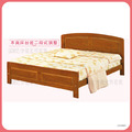 柚木色5尺雙人床〈Q589146-04〉