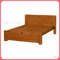 柚木色5尺雙人床〈Q589145-02〉