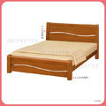 柚木色5尺雙人床〈Q589145-05 〉