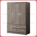 4x6尺灰橡木色衣櫥〈Q589214-03〉