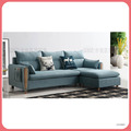 L型淺藍布沙發〈Q548248-02〉