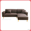 L型深咖啡色布沙發〈Q589261-22 〉