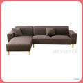 L型深咖啡色布沙發〈Q589261-21 〉