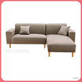 L型淺咖啡色布沙發〈Q589261-18〉