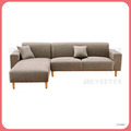 L型淺咖啡色布沙發〈Q589261-17 〉
