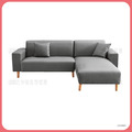 灰色L型皮沙發〈Q589262-14〉